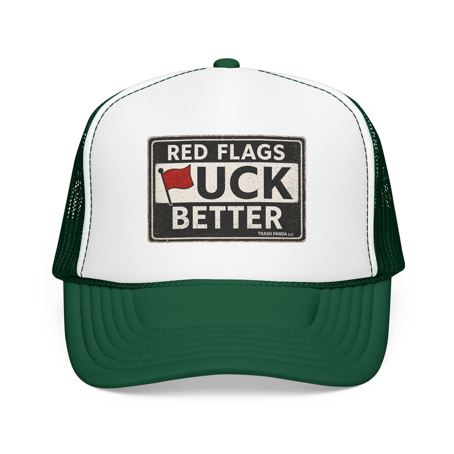 Red Flags F Better Foam Trucker Hat (Printed)