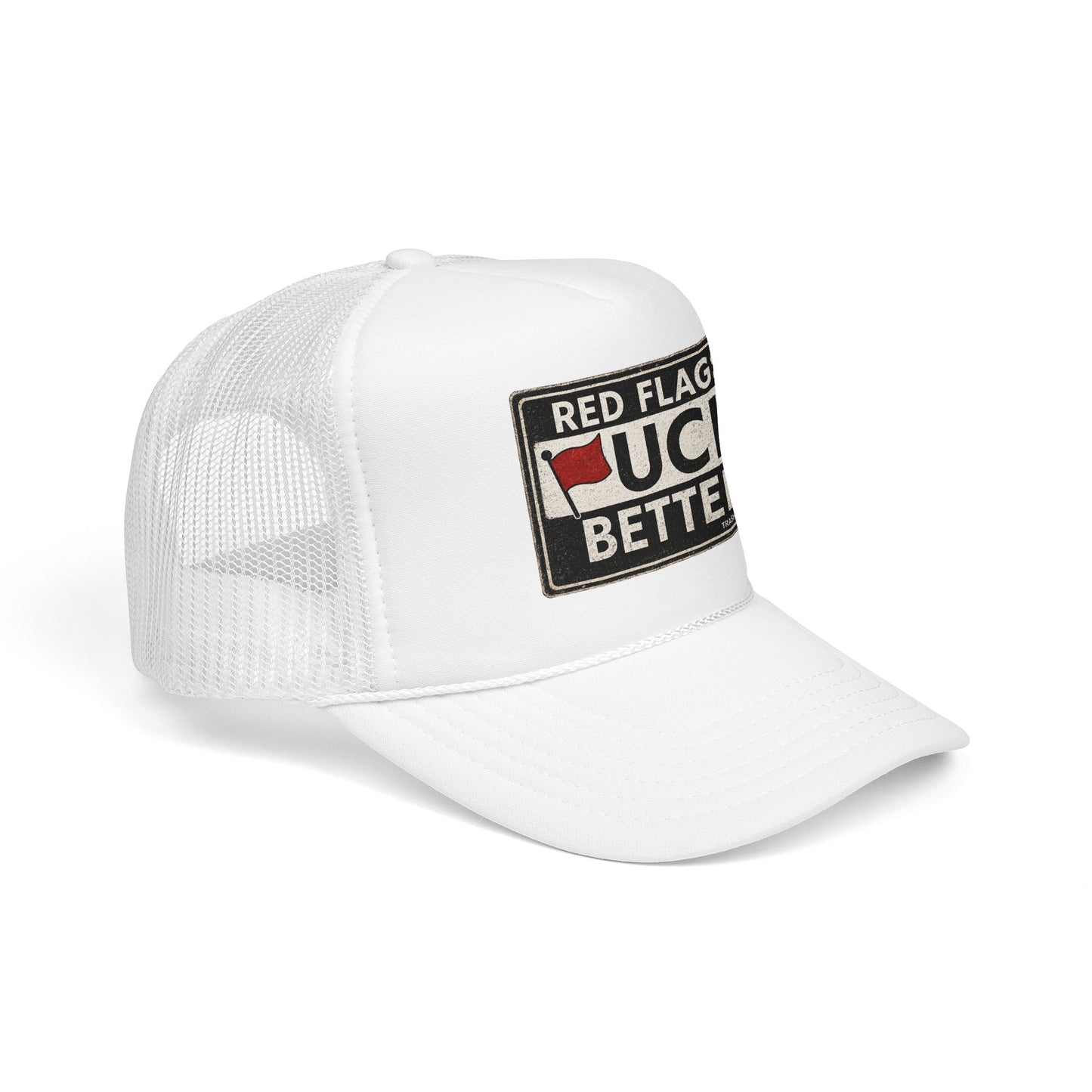 Red Flags F Better Foam Trucker Hat (Printed)