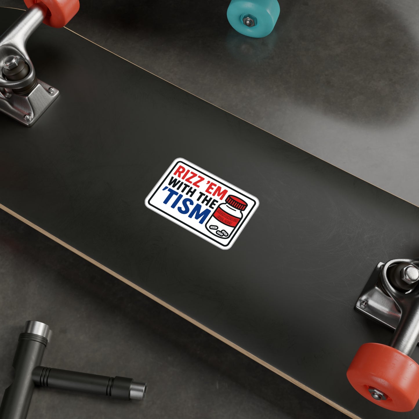 Rizz Em With The Tism Vinyl Decals