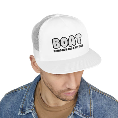 BOAT 5 Panel Trucker Cap (Embroidery)