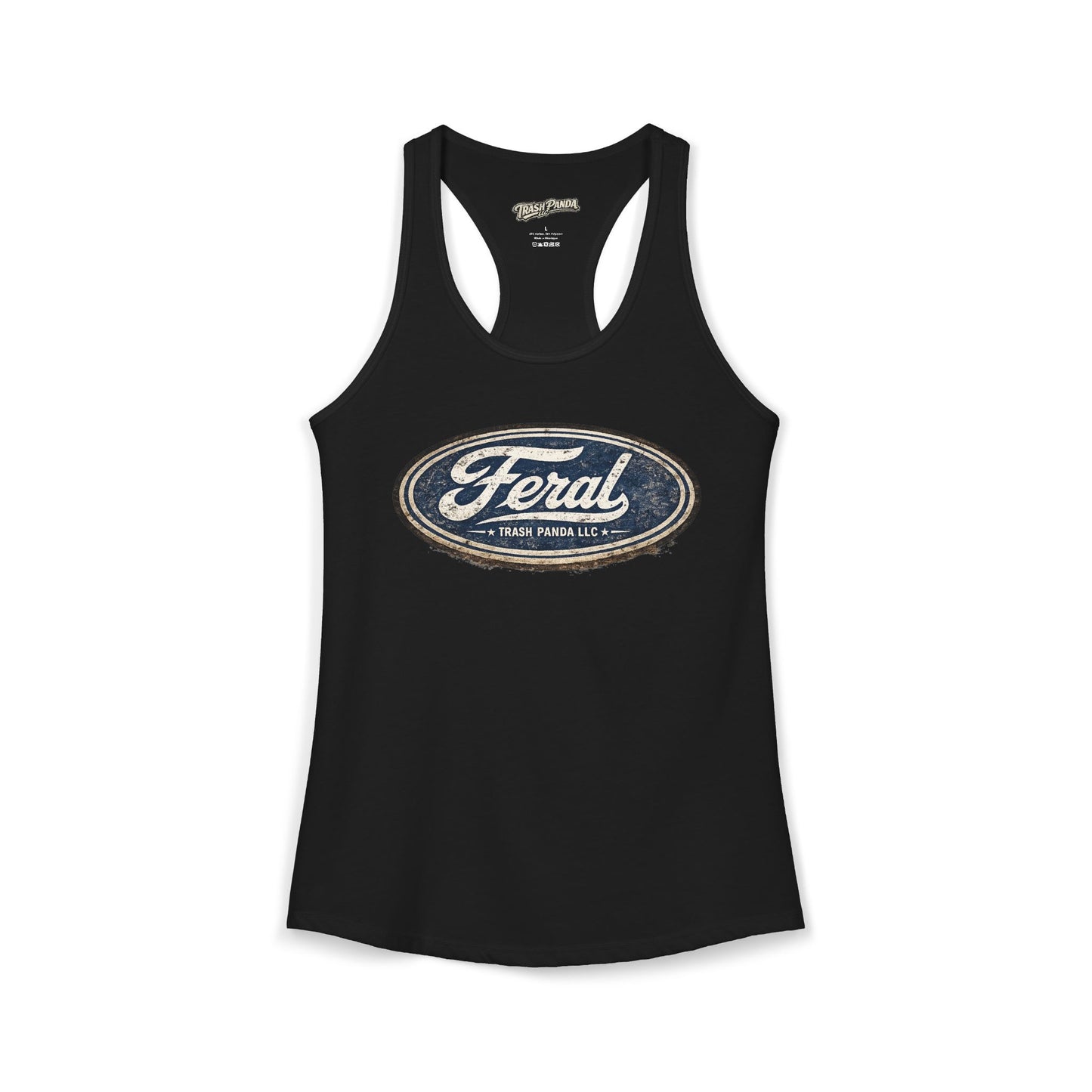 Feral Blue Oval Women's Ideal Racerback Tank