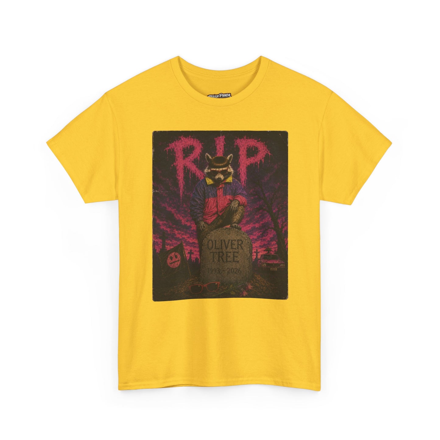 RIP Oliver T Trash Panda Tribute Unisex Heavy Cotton Tee