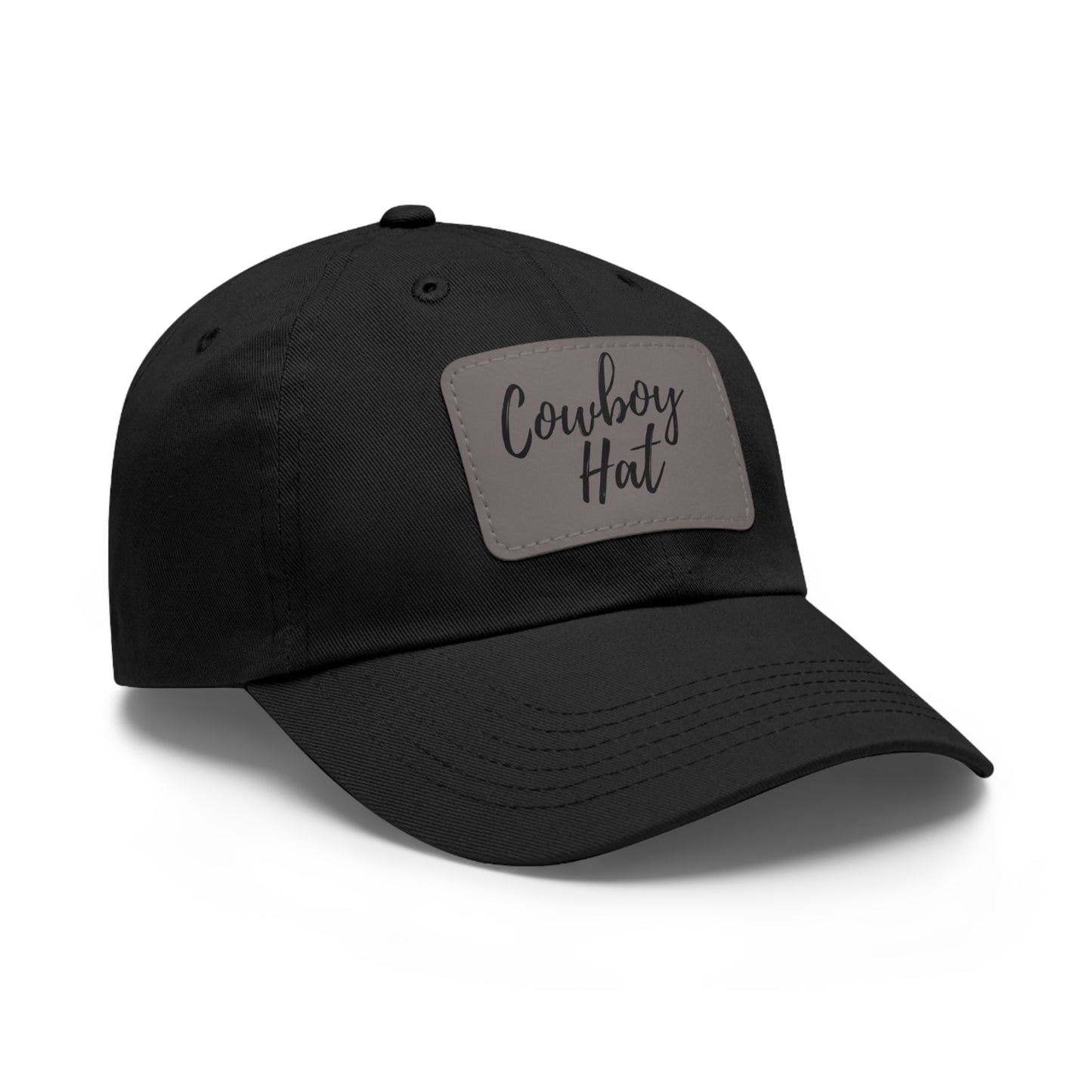 Cowboy Hat with Leather Patch (Rectangle)