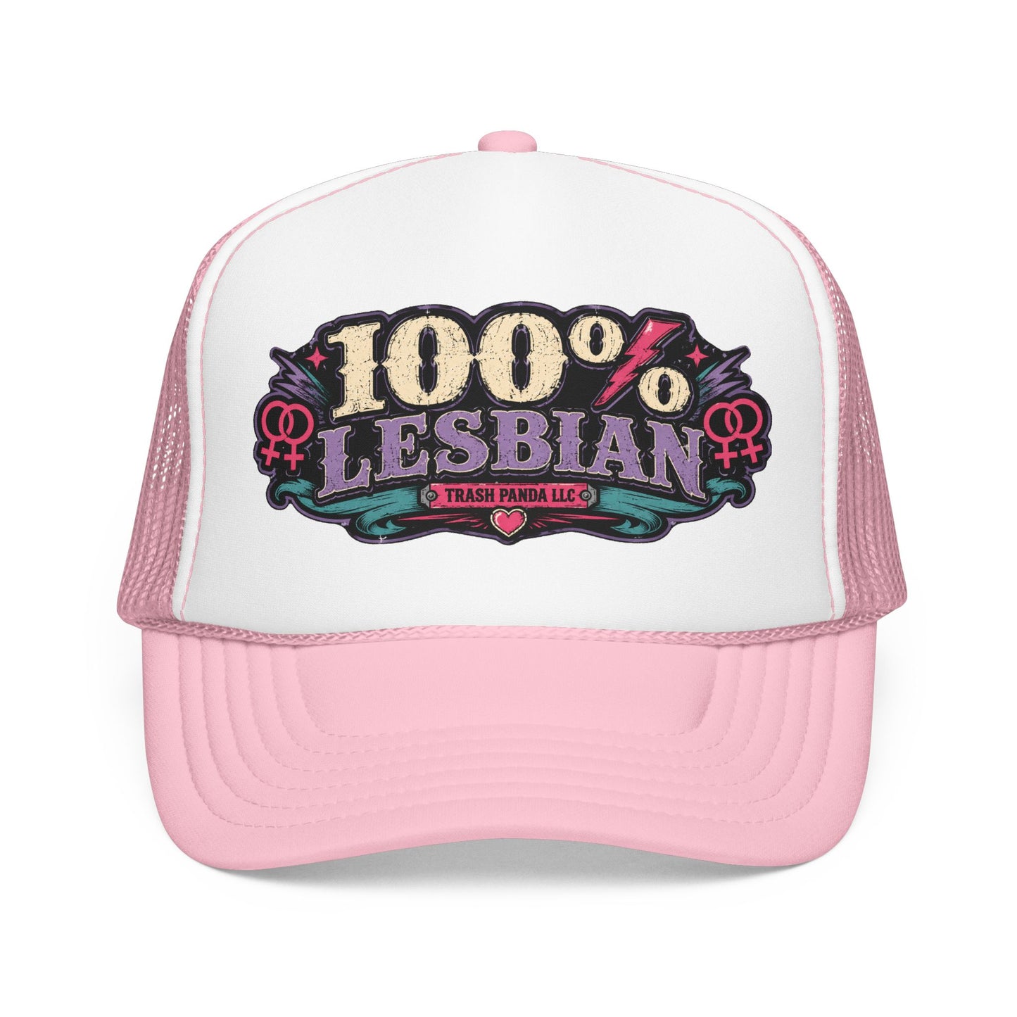 100% Lesbian Foam Trucker Hat (Printed)