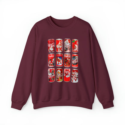 Christmas Coke Cans Sweatshirt Unisex Heavy Blend™ Crewneck Sweatshirt