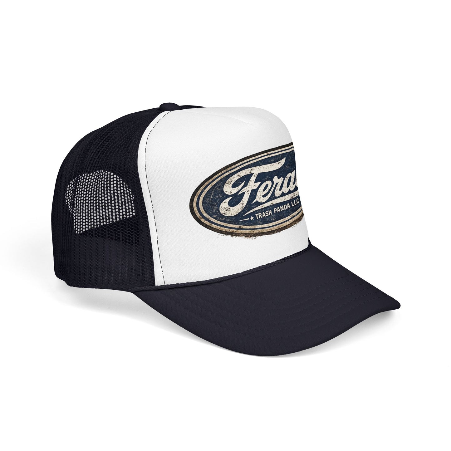 Feral Blue Oval Foam Trucker Hat (Printed)