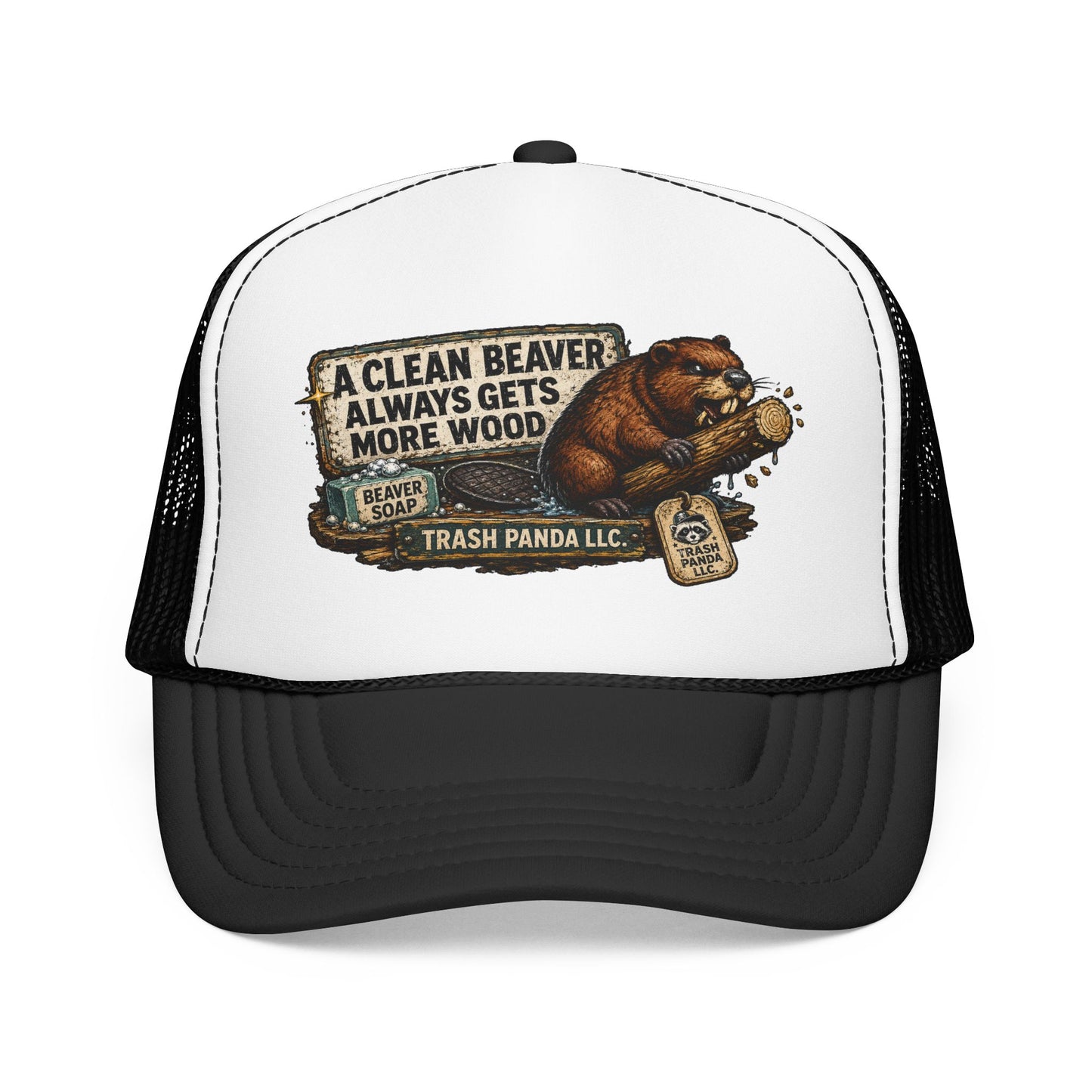 Clean Beaver Foam Trucker Hat (Printed)
