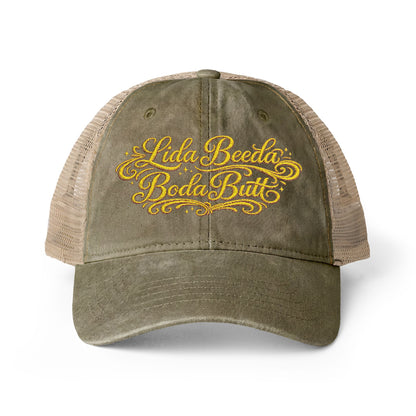 Lida Beeda Boda Butt Women's Washed Mesh-Back Cap