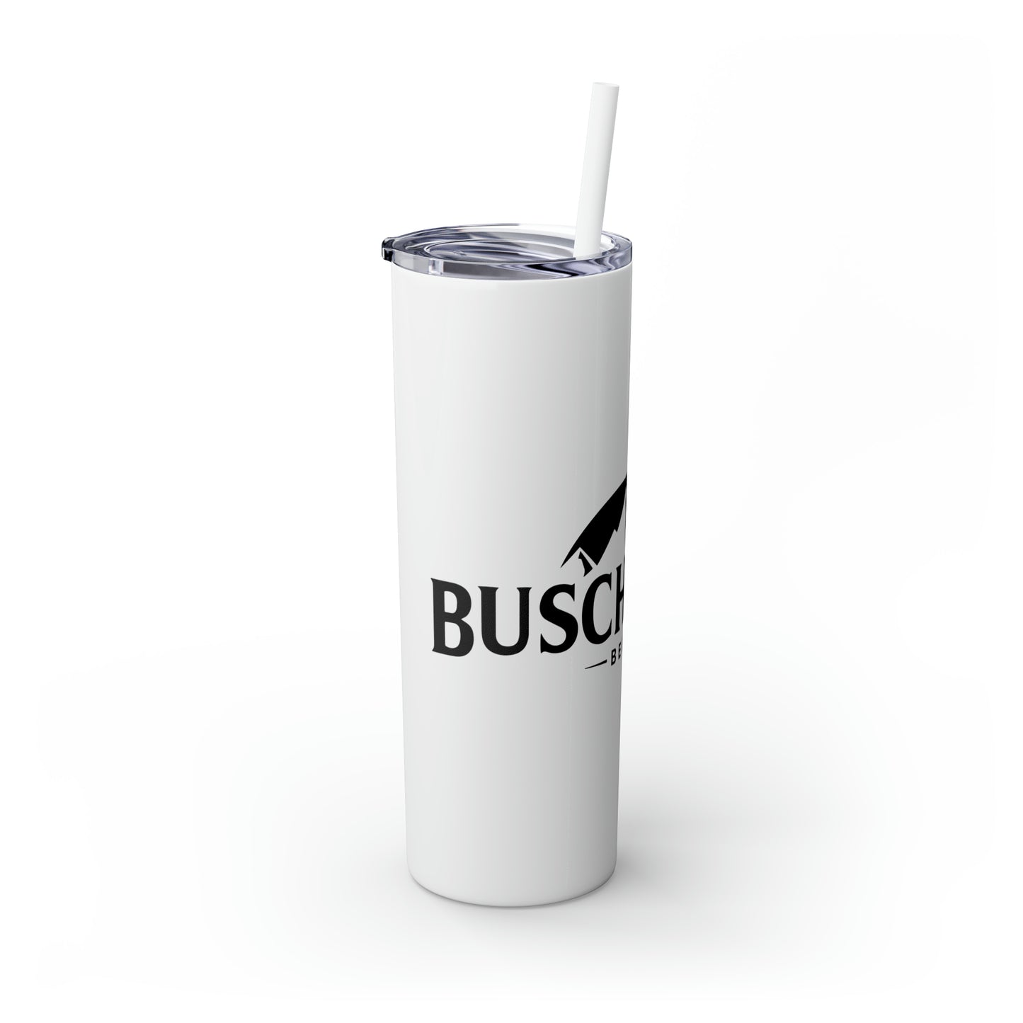 BUSCHHHHH Logo Skinny Tumbler with Straw, 20oz