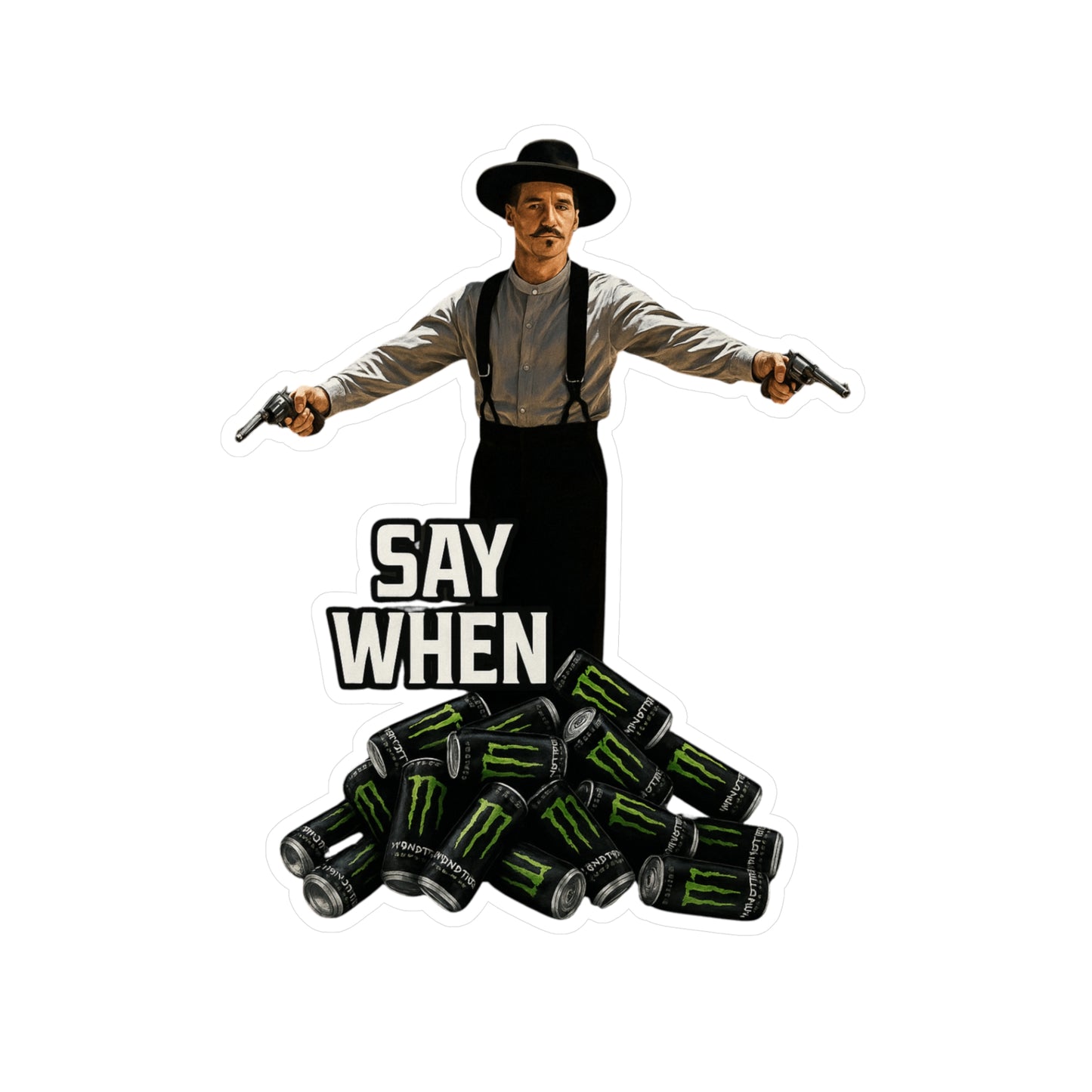 Say When Doc Holiday Monster Vinyl Decal