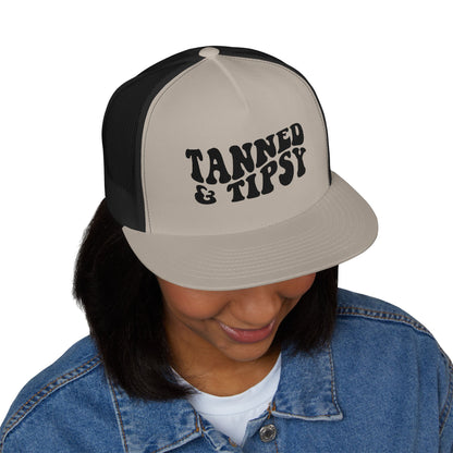 Tanned & Tipsy 5 Panel Trucker Cap (Embroidery)