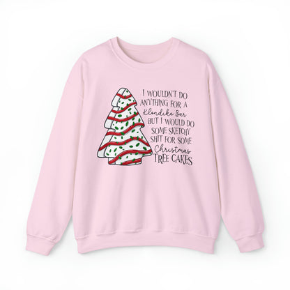 Sketchy Sh*t Christmas Tree Cake Sweatshirt Unisex Heavy Blend™ Crewneck Sweatshirt