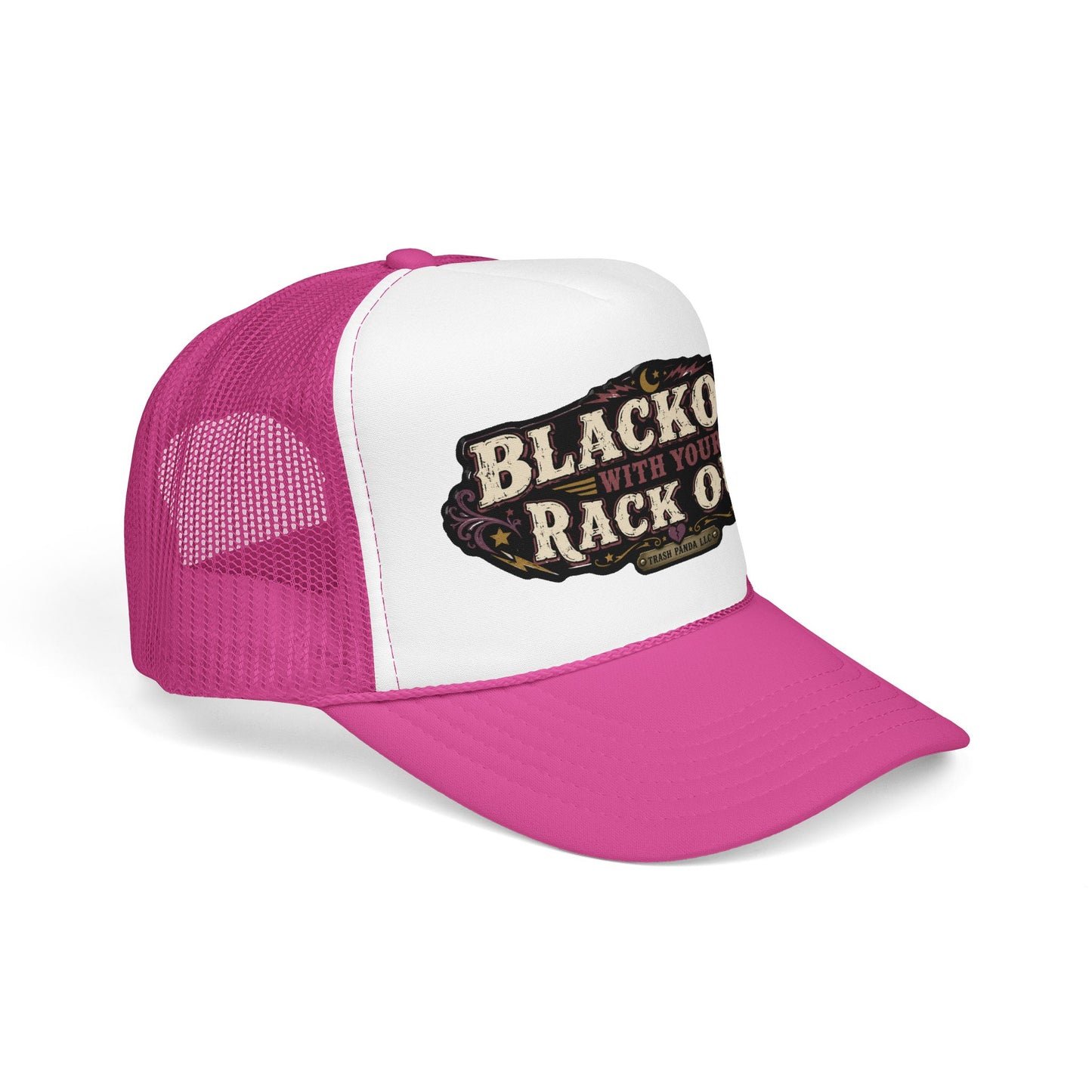 Blackout W/ Your Rack Out Foam Trucker Hat (Printed)