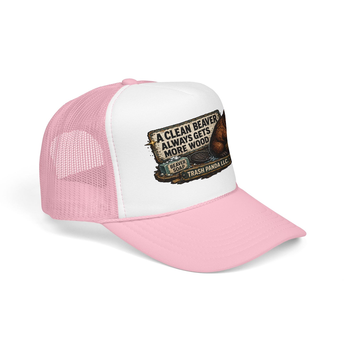 Clean Beaver Foam Trucker Hat (Printed)