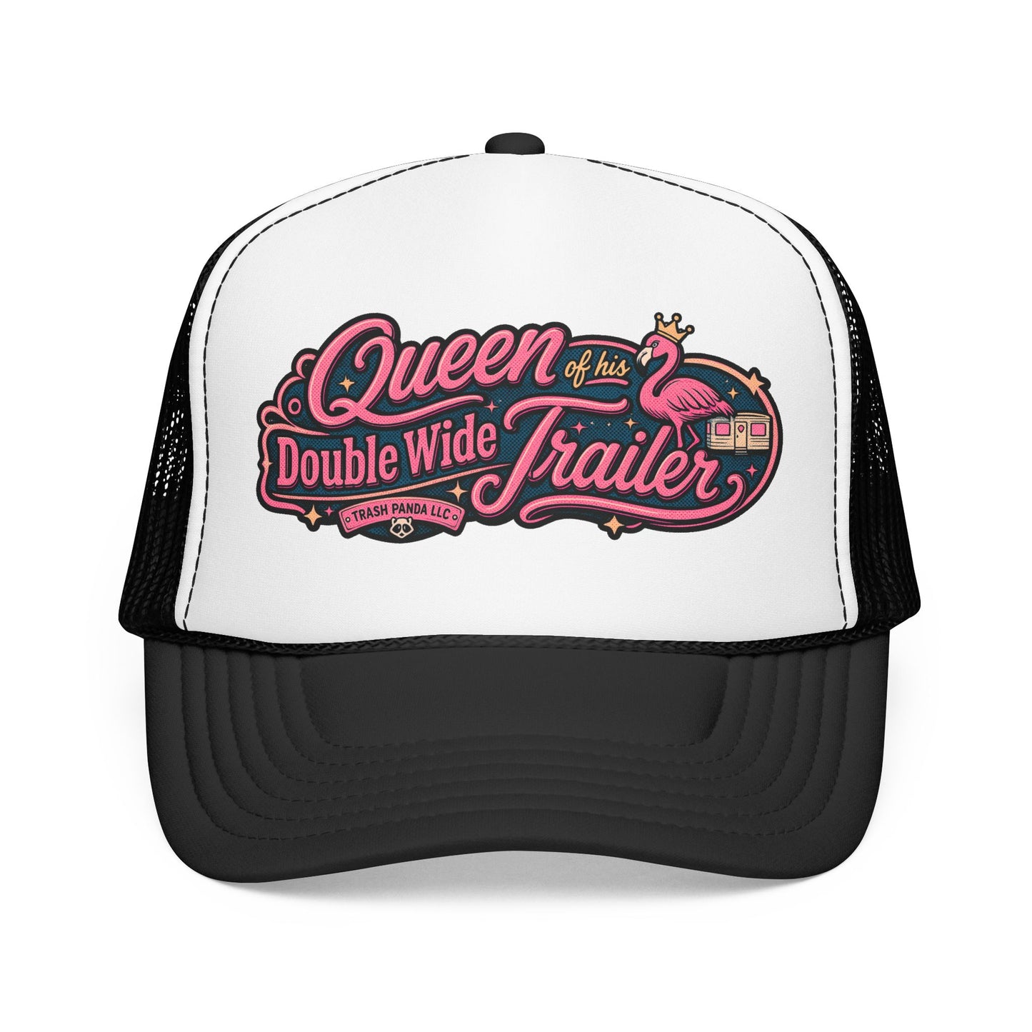 Queen Of His Trailer Foam Trucker Hat (Printed)