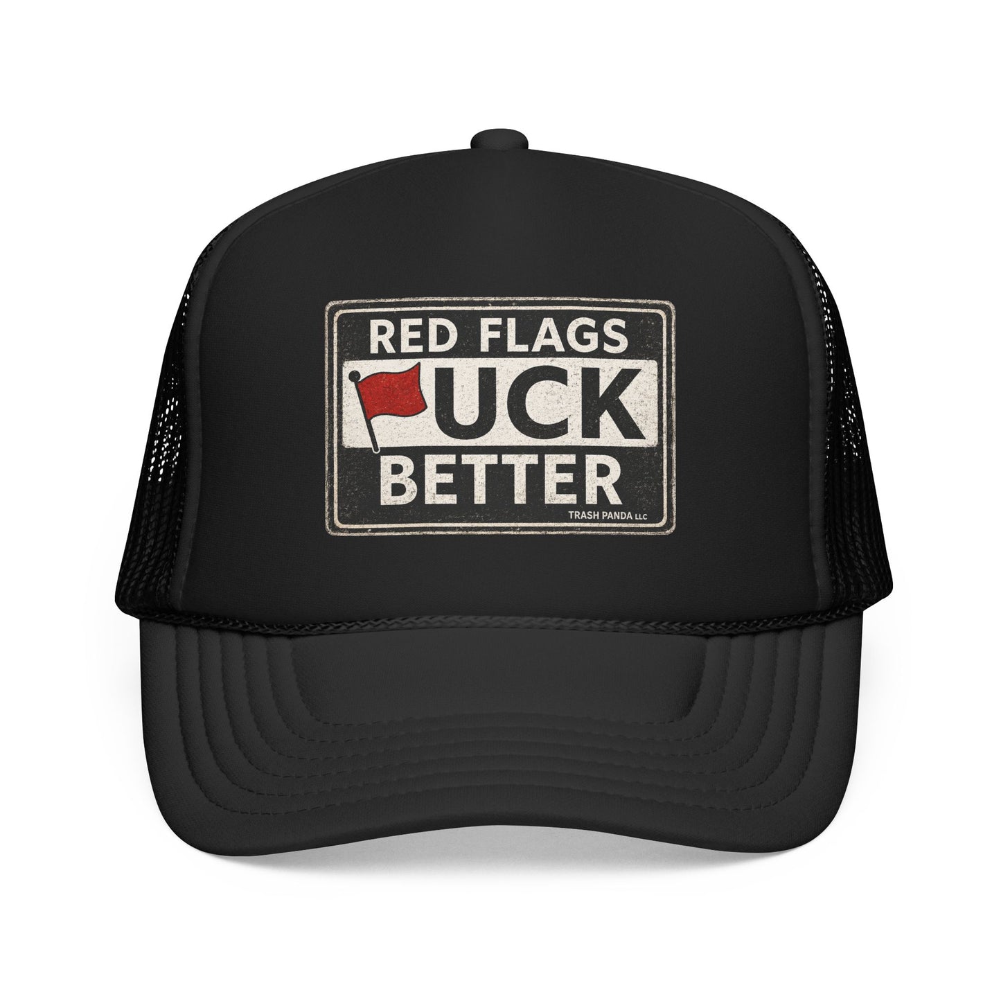 Red Flags F Better Foam Trucker Hat (Printed)