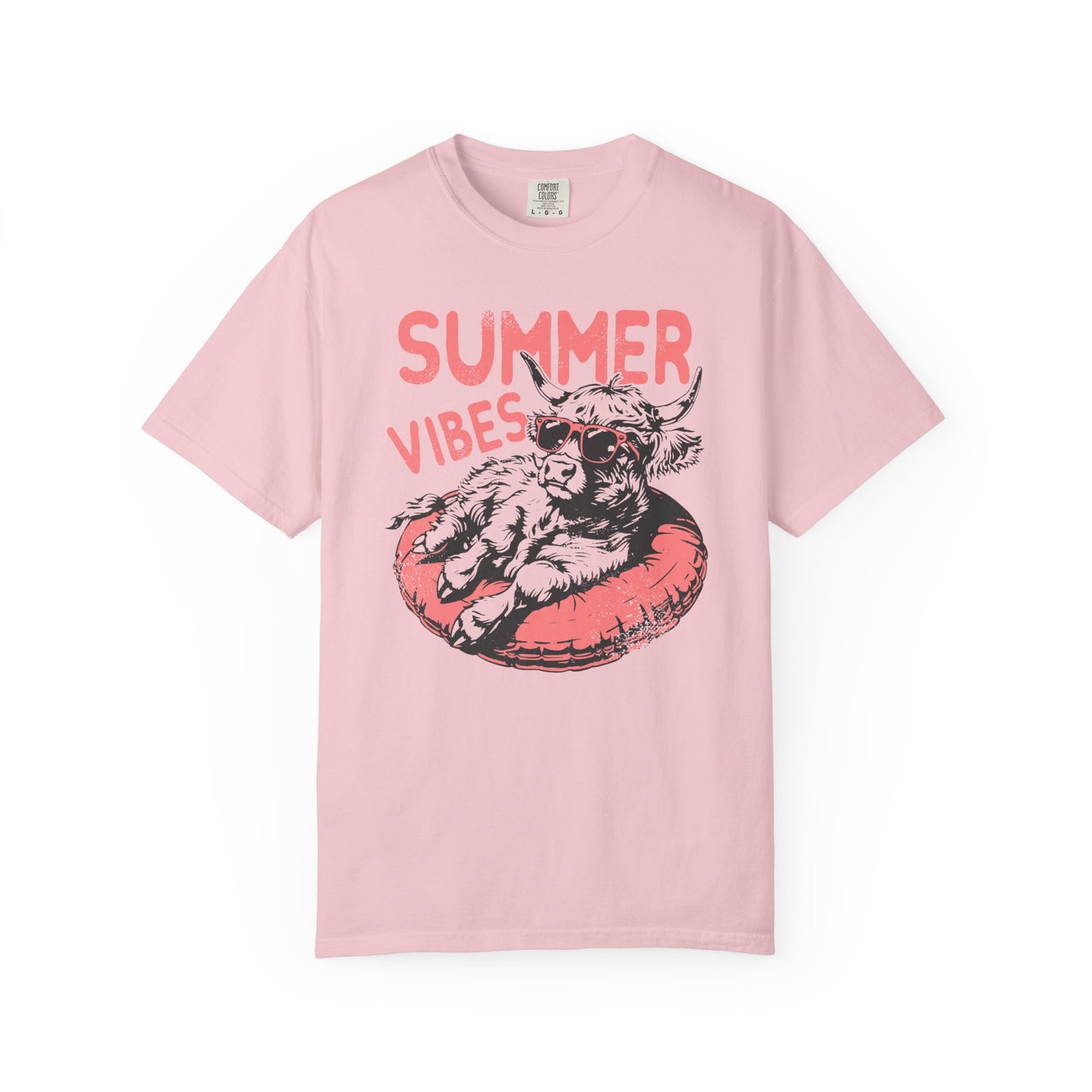 Summer Vibes Highland Cow Comfort Colors T-shirt