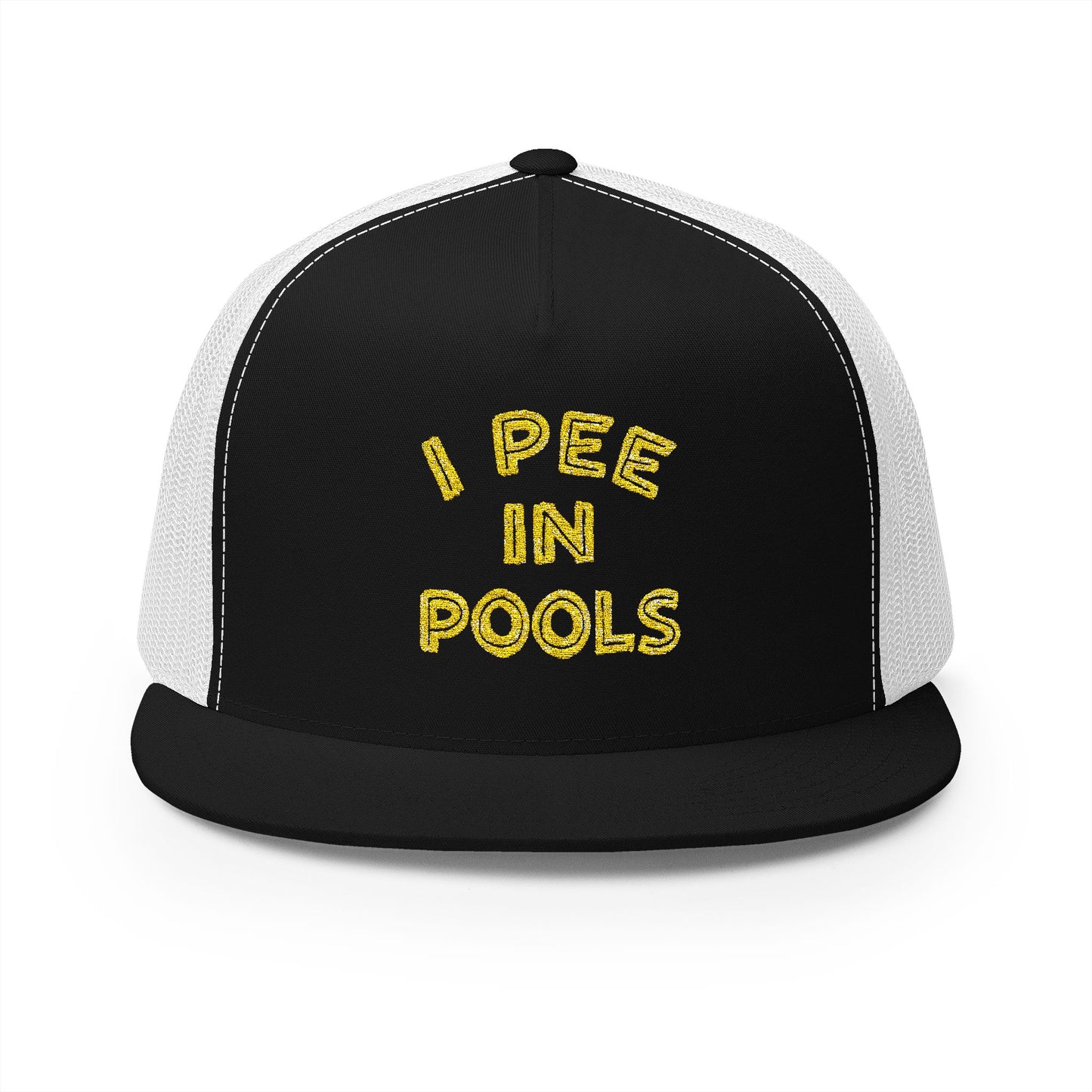 Pee In Pools 5 Panel Trucker Cap (Embroidery)