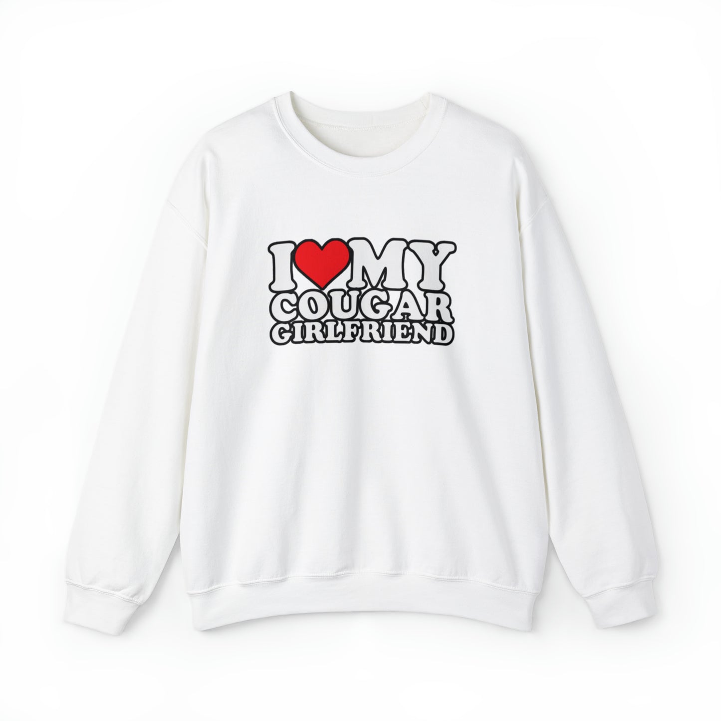 I Heart My Cougar Girlfriend Sweatshirt Unisex Heavy Blend™ Crewneck Sweatshirt