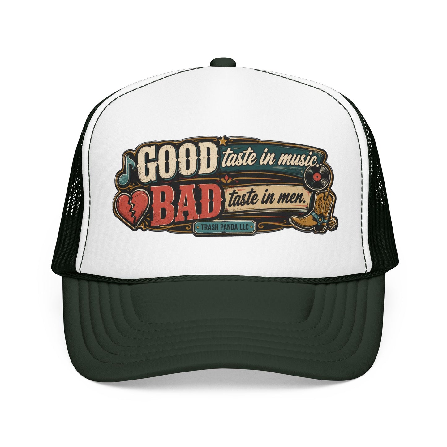 Good Taste In Music Foam Trucker Hat (Printed)