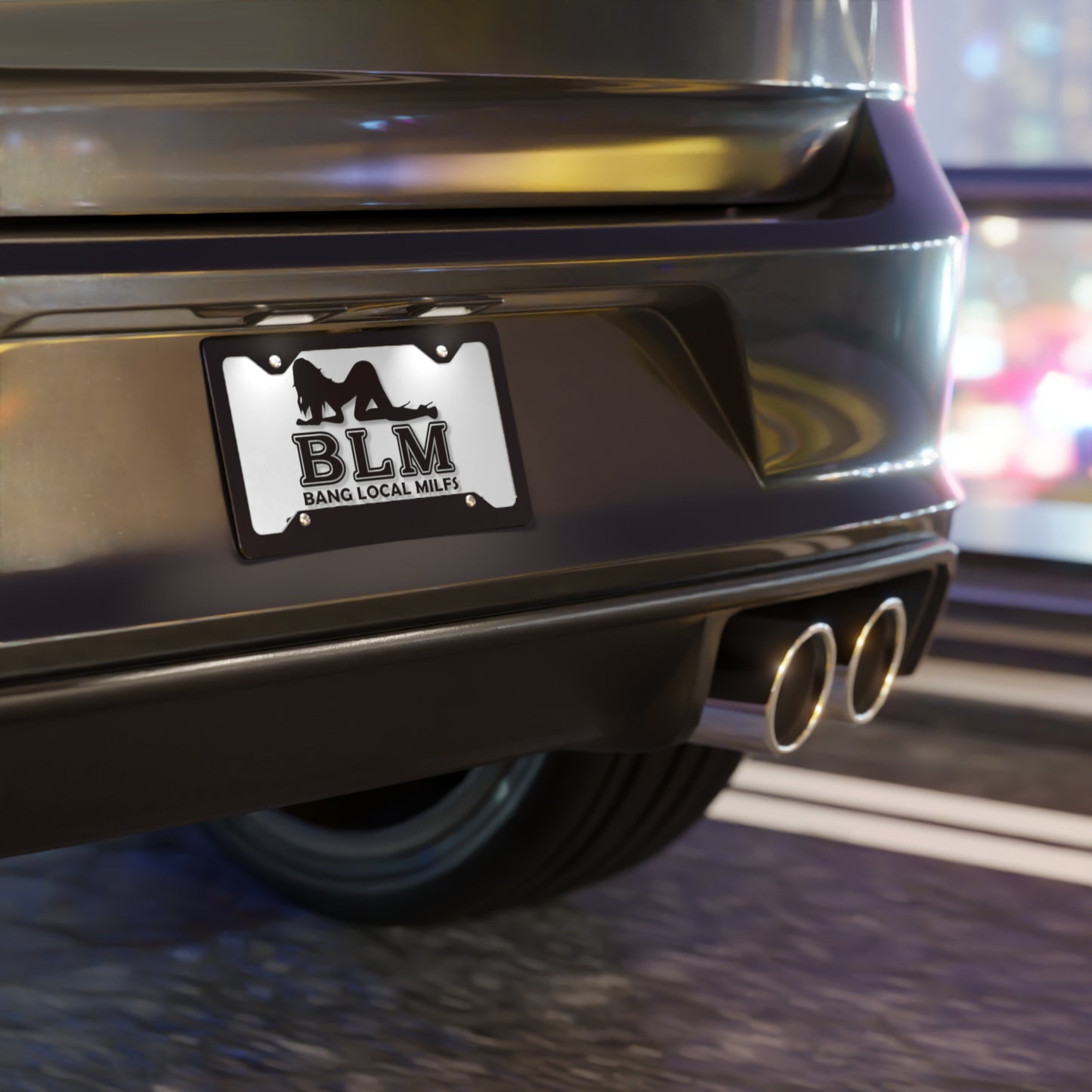 BLM White Vanity Plate