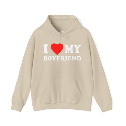 I Heart My Boyfriend Unisex Heavy Blend™ Hooded Sweatshirt