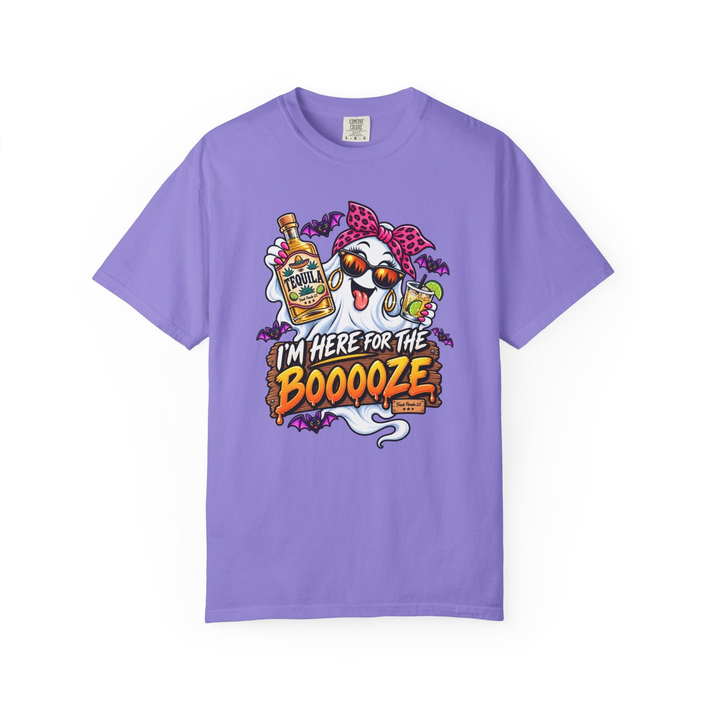 Here For The Booooze Tequila (Ladies) Comfort Colors T-shirt