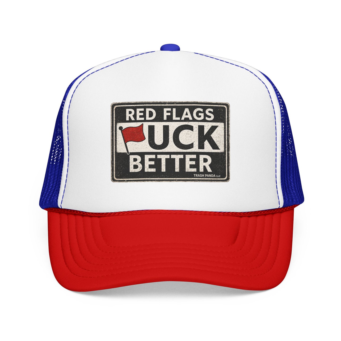 Red Flags F Better Foam Trucker Hat (Printed)