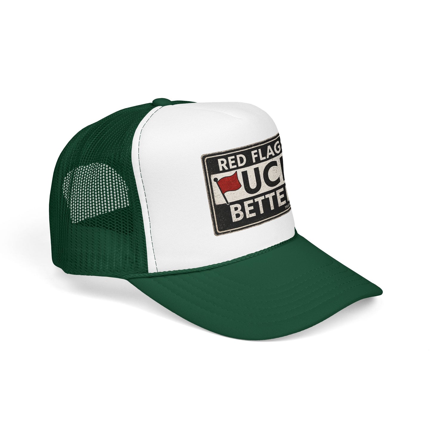 Red Flags F Better Foam Trucker Hat (Printed)