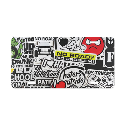 Sticker Bomb 1 Vanity Plate