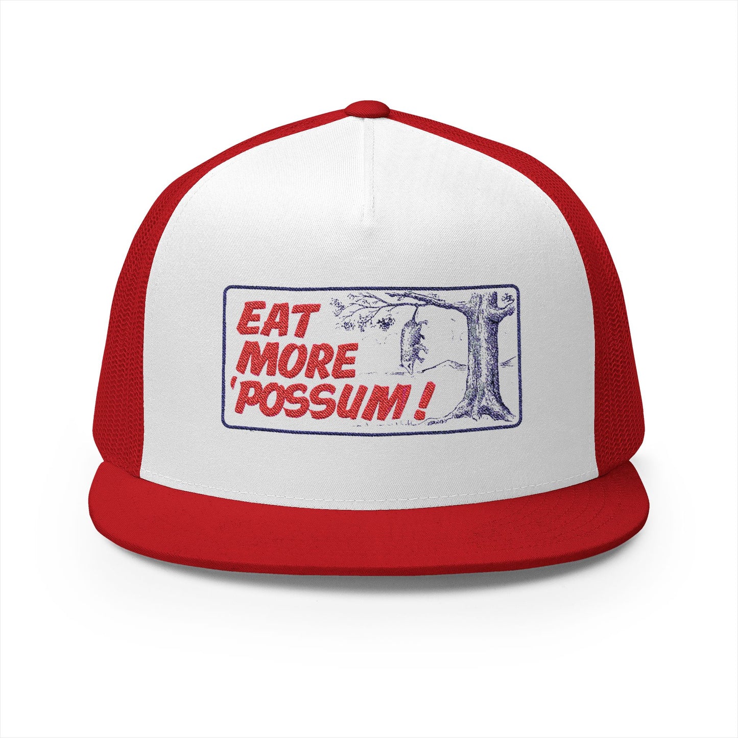 Eat More 'possum 5 Panel Trucker Cap (Embroidery)