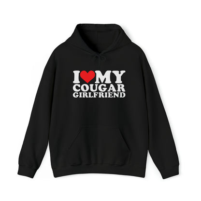 I Heart My Cougar Girlfriend Unisex Heavy Blend™ Hooded Sweatshirt