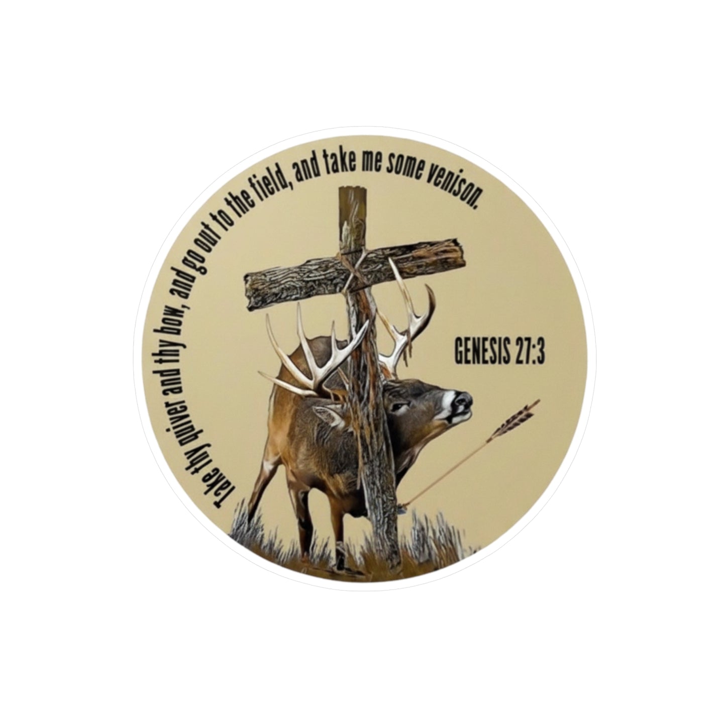Christian Bow Hunter Deer Hunting Vinyl Decal