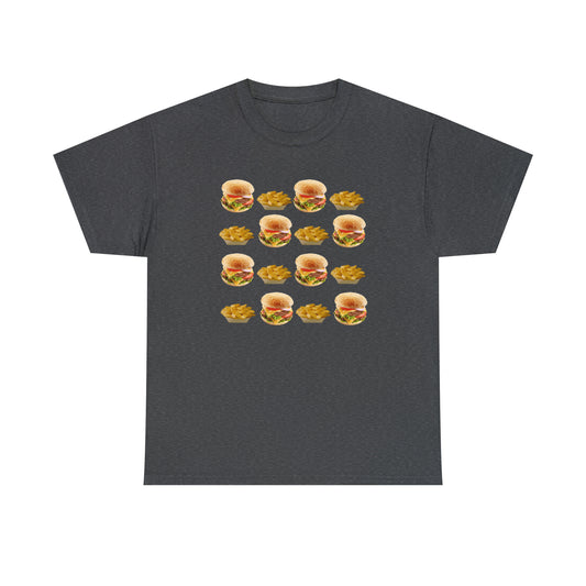 Burger & Fries Unisex Heavy Cotton Tee