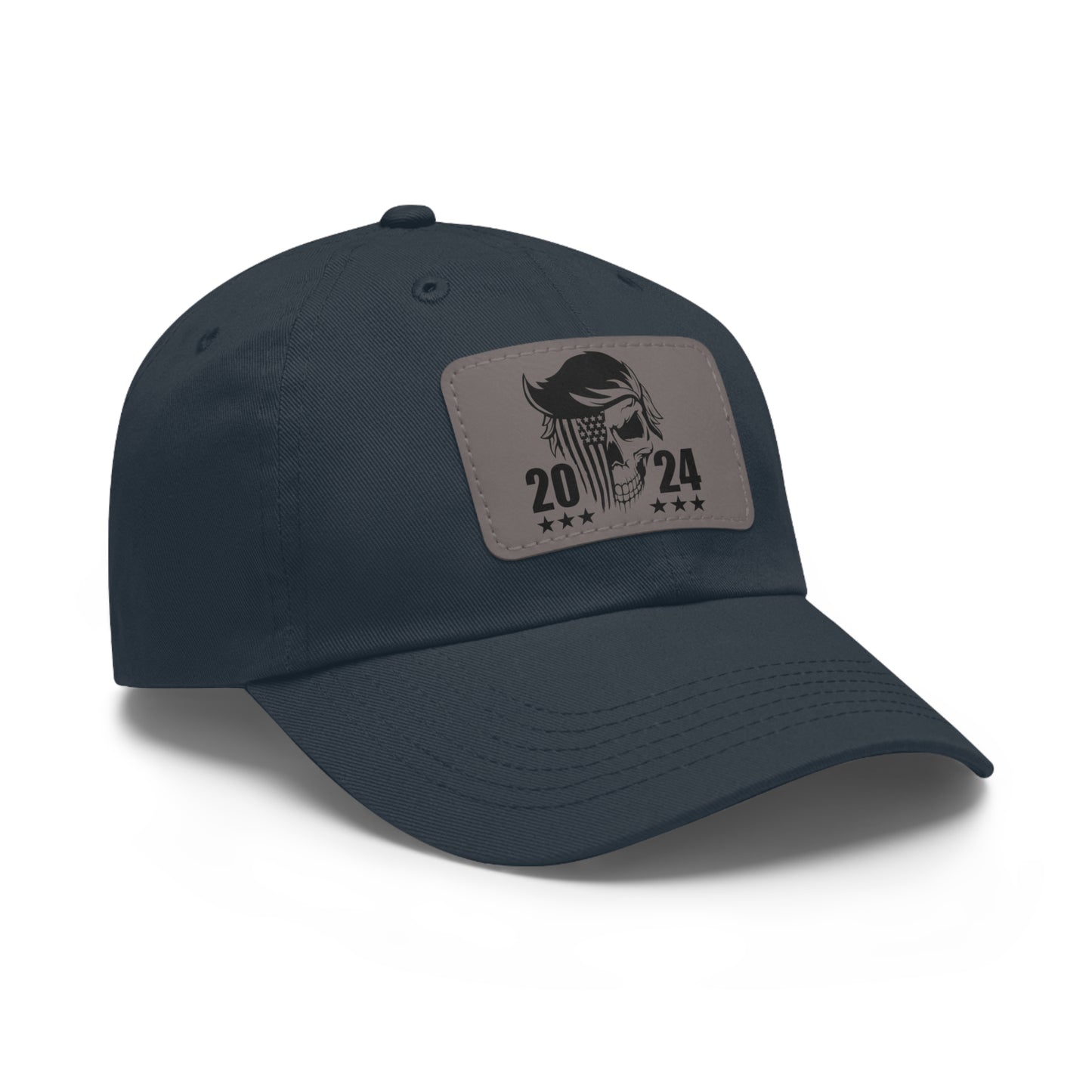 Trump 2024 Hat with Leather Patch (Rectangle)