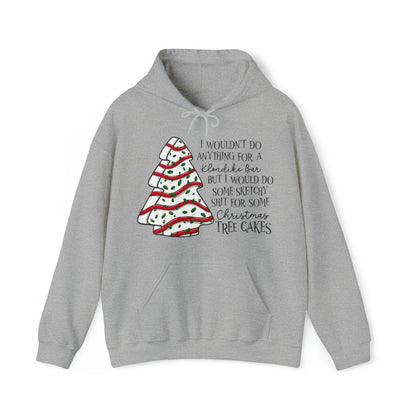 Sketchy Sh*t Christmas Tree Cake Unisex Heavy Blend™ Hooded Sweatshirt