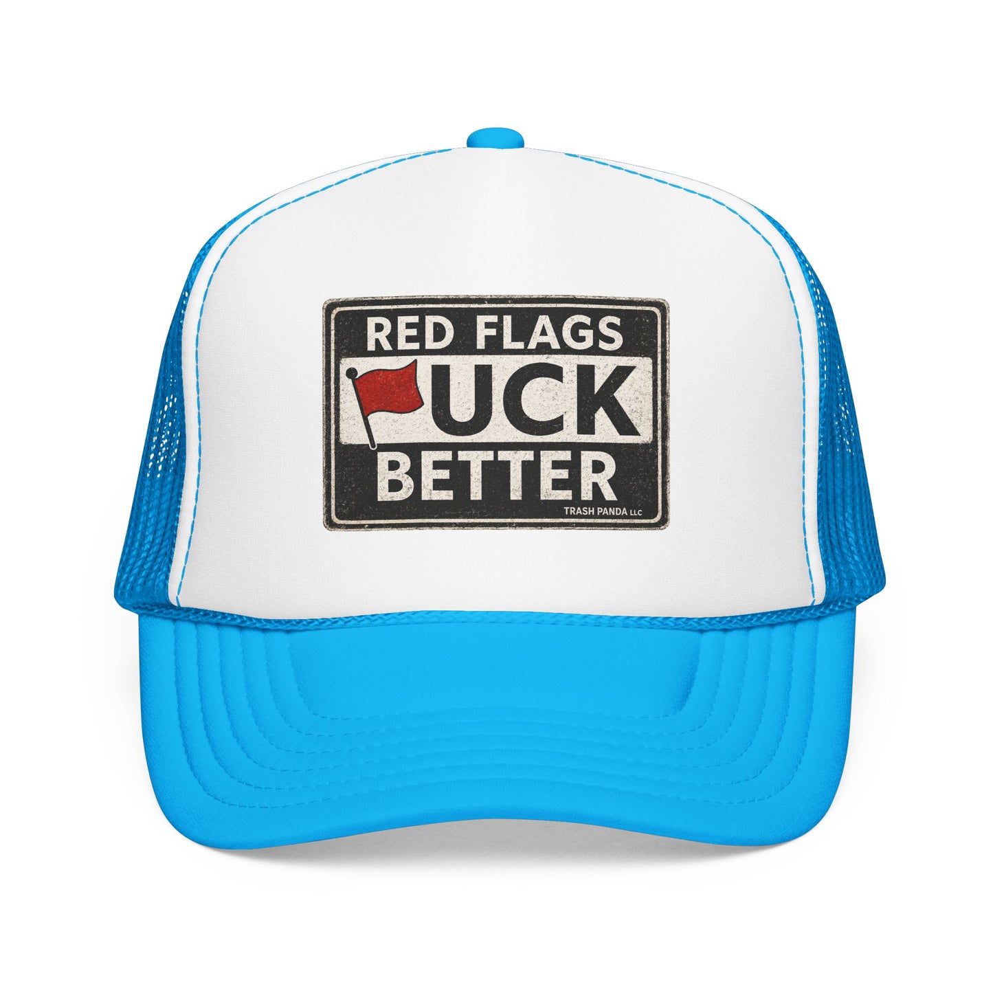 Red Flags F Better Foam Trucker Hat (Printed)