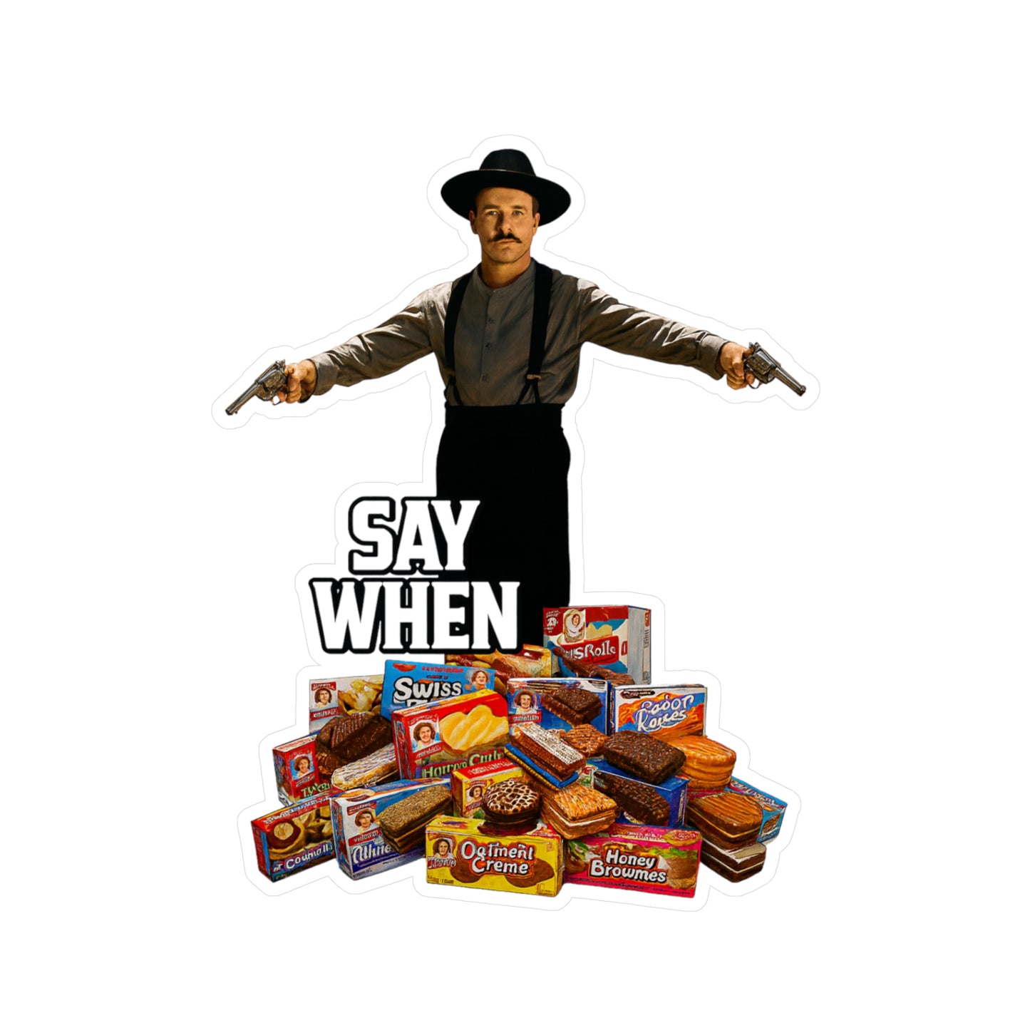 Say When Doc Holiday Little Debbie Vinyl Decal