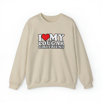 I Heart My Cougar Girlfriend Sweatshirt Unisex Heavy Blend™ Crewneck Sweatshirt