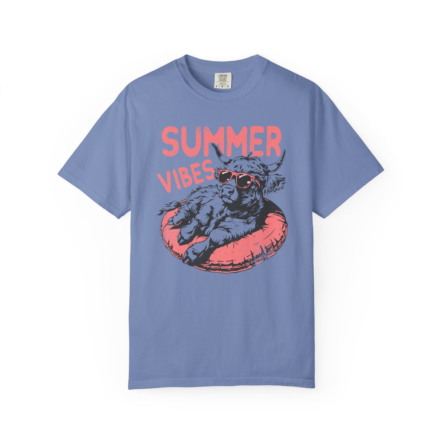 Summer Vibes Highland Cow Comfort Colors T-shirt