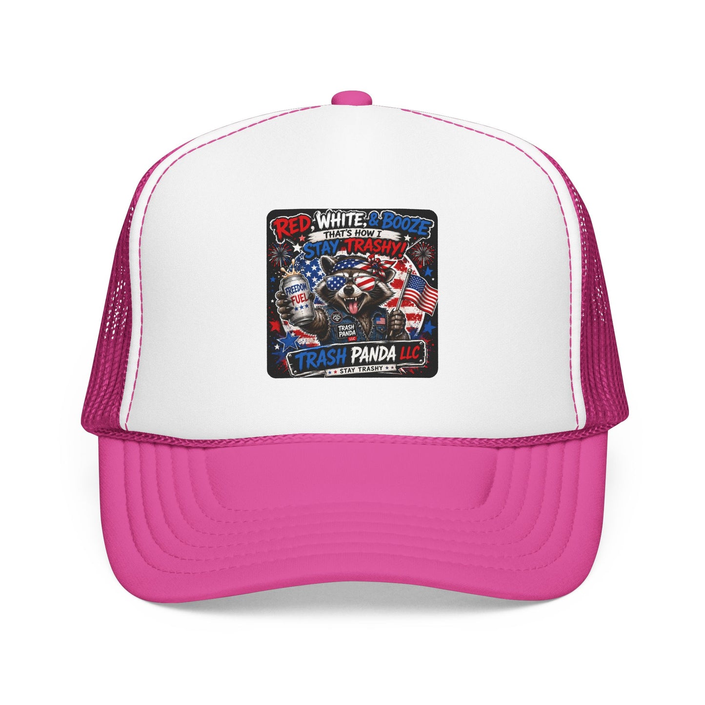 Red White & Booze Foam Trucker Hat (Printed)