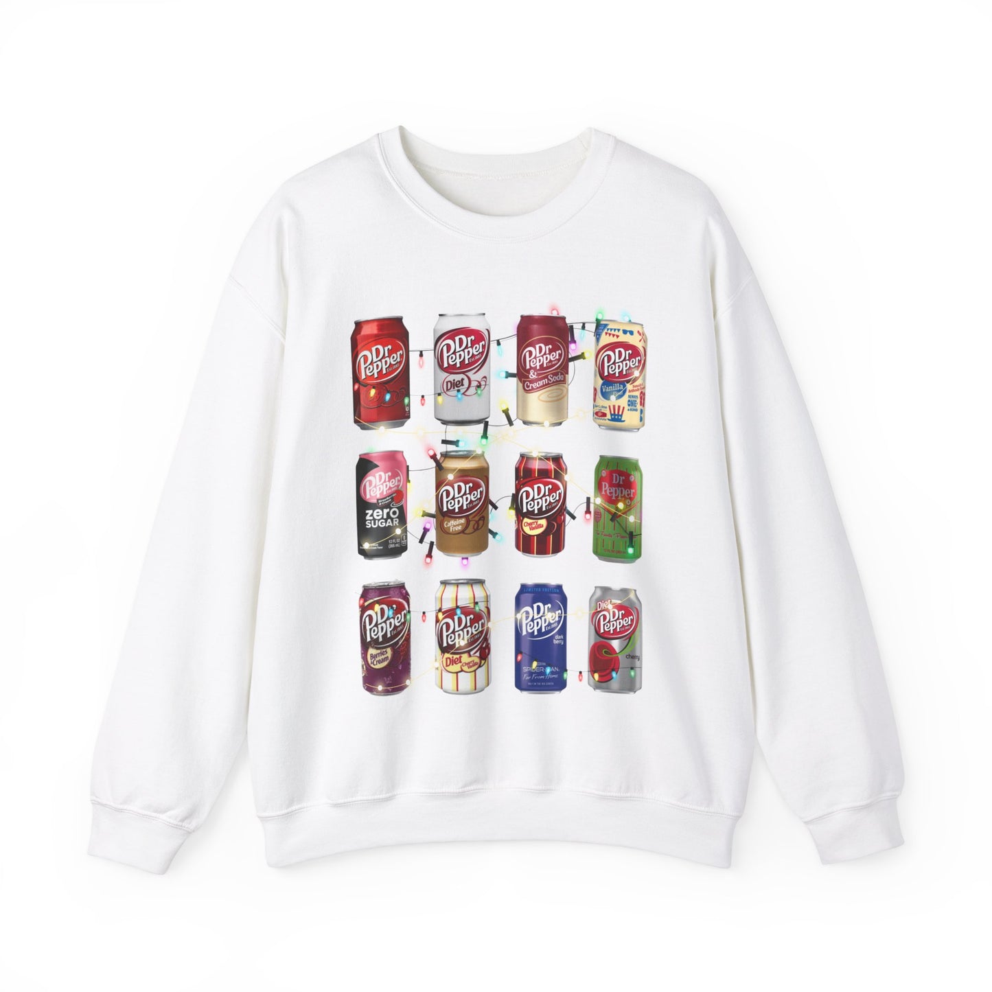 Dr Pepper Christmas Lights Sweatshirt Unisex Heavy Blend™ Crewneck Sweatshirt