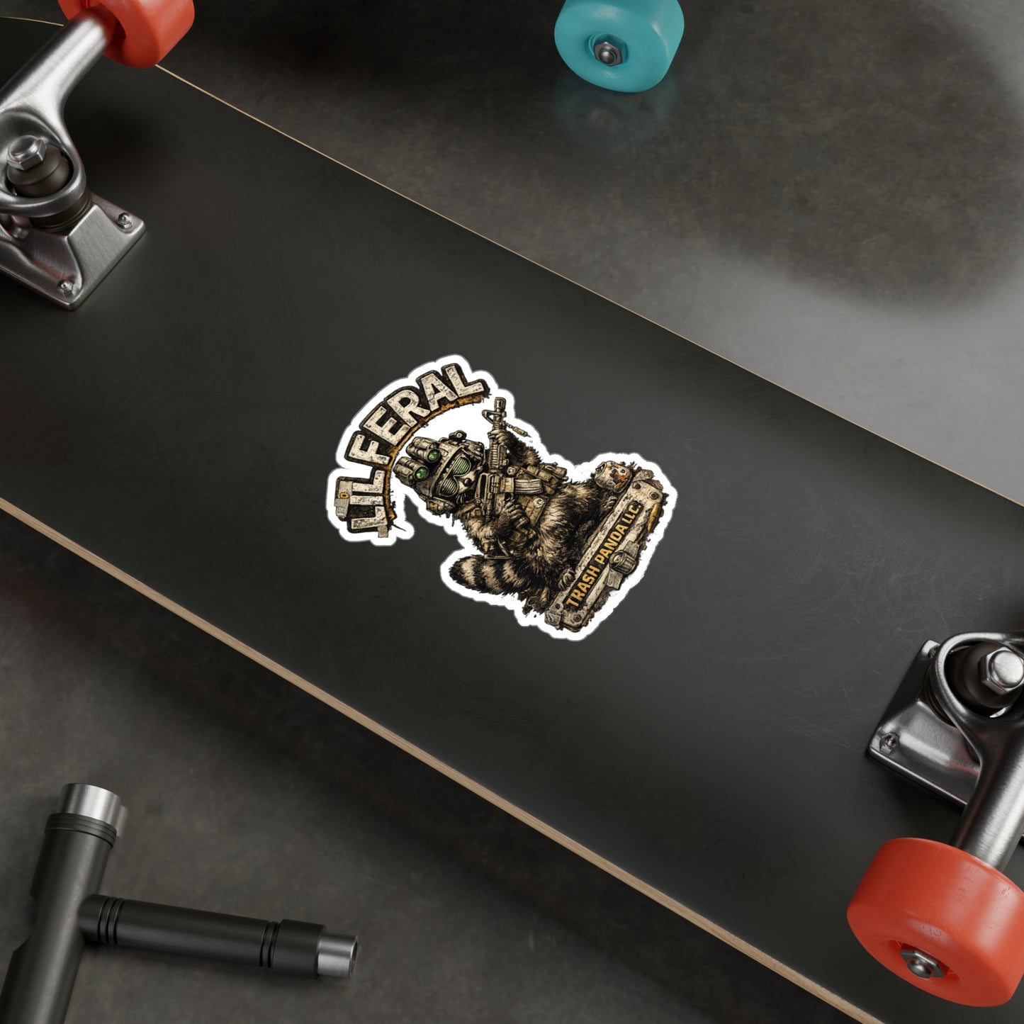 Lil Feral Raccoon Vinyl Decal