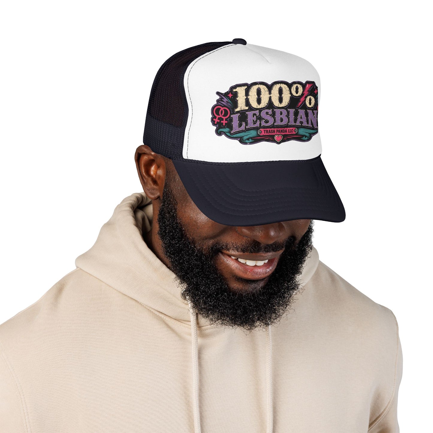 100% Lesbian Foam Trucker Hat (Printed)