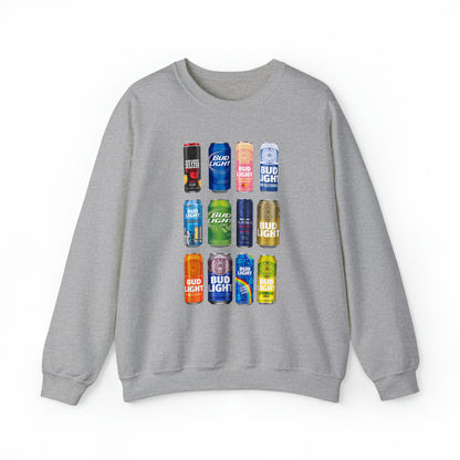 Bud Light Cans Sweatshirt Unisex Heavy Blend™ Crewneck Sweatshirt