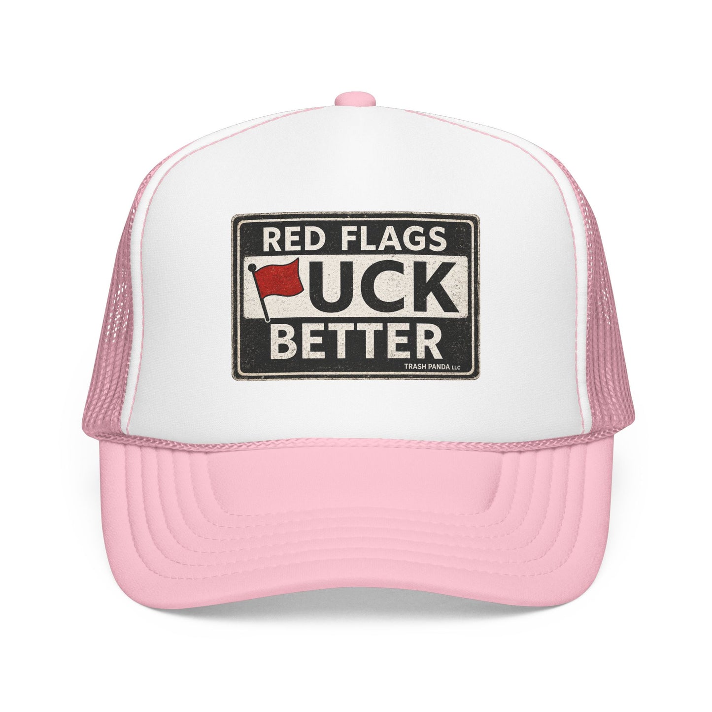 Red Flags F Better Foam Trucker Hat (Printed)