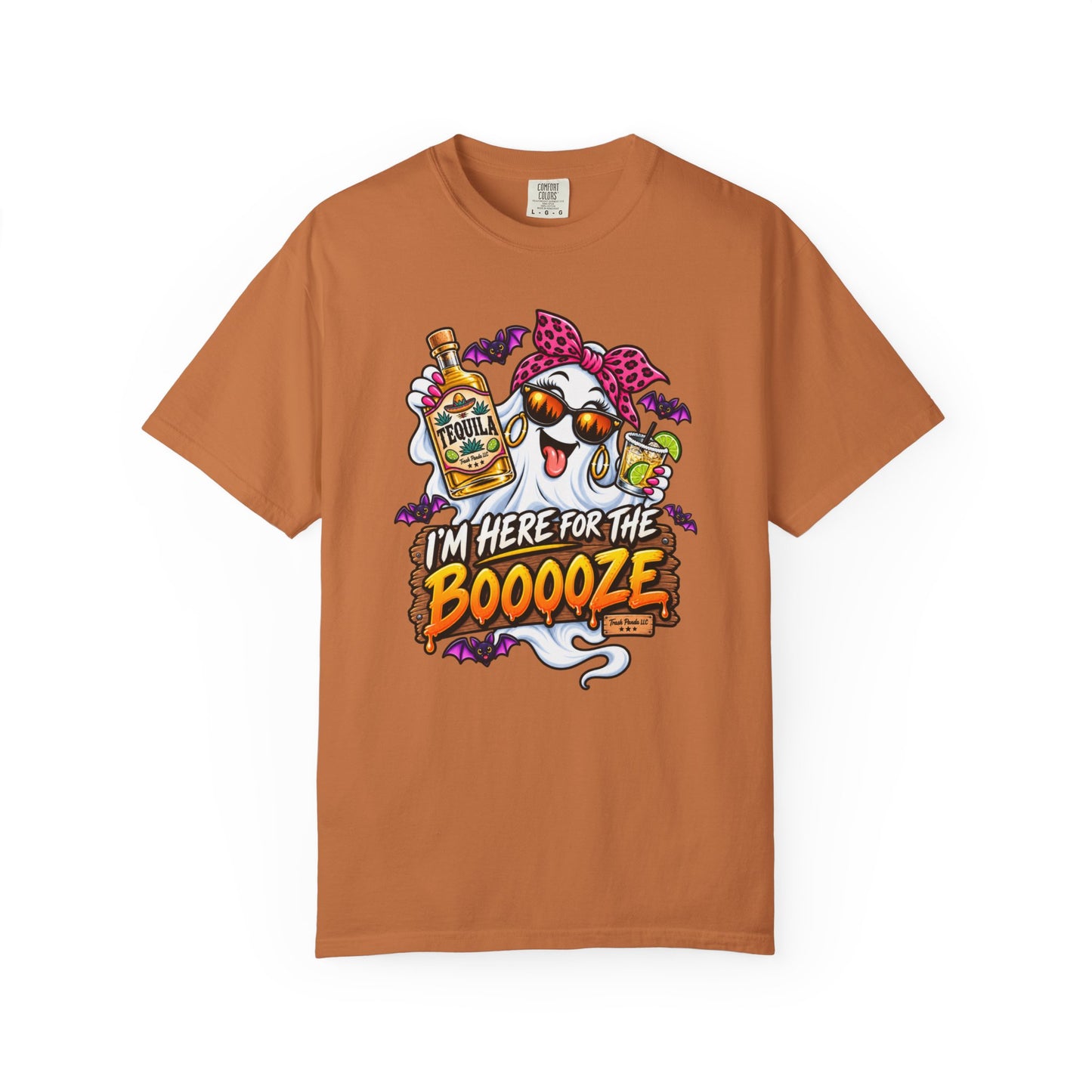 Here For The Booooze Tequila (Ladies) Comfort Colors T-shirt