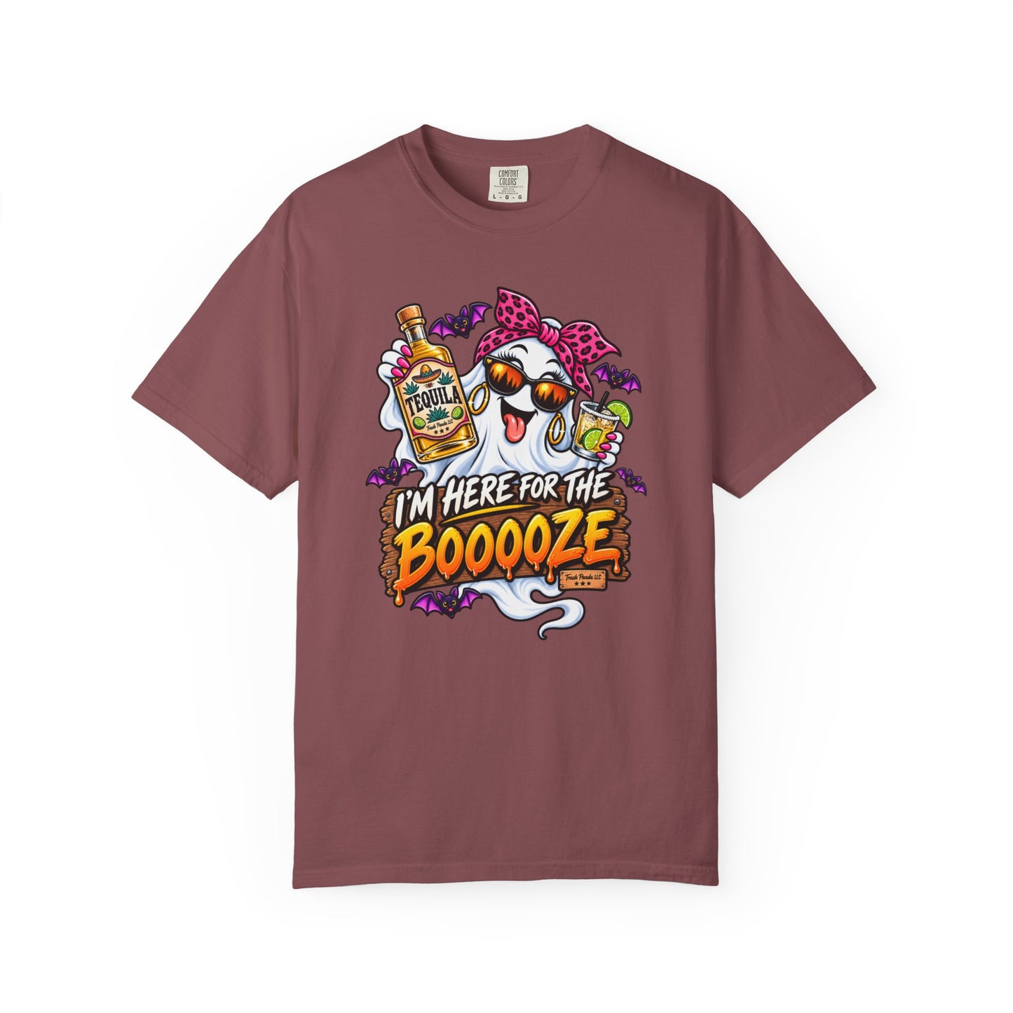 Here For The Booooze Tequila (Ladies) Comfort Colors T-shirt