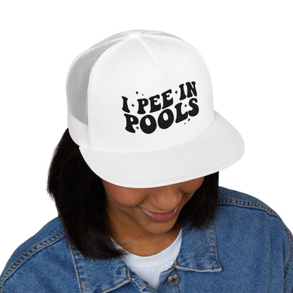 Pee In Pools 5 Panel Trucker Cap (Embroidery)