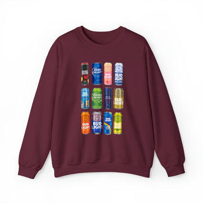 Bud Light Cans Sweatshirt Unisex Heavy Blend™ Crewneck Sweatshirt